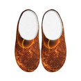 thumbnail image 1 of Fotbe Tennis Racket In Fire Pattern Women's Fuzzy Curly Fur Memory Foam Loafer Slippers Indoor Outdoor Slippers Winter Home Shoes-40/41, 1 of 7