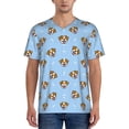 thumbnail image 1 of Fotbe Terrier Baseball Jersey Shirt for Men and Women, Casual Short Sleeves Button Down T-Shirt-Small, 1 of 9
