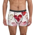 thumbnail image 1 of Fotbe Textured Heart Abstract Art Men’s Total Support Pouch Boxer Briefs, X-Temp Cooling, Moisture-Wicking Underwear, Regular, Long-leg and Trunk-XX-Large, 1 of 6