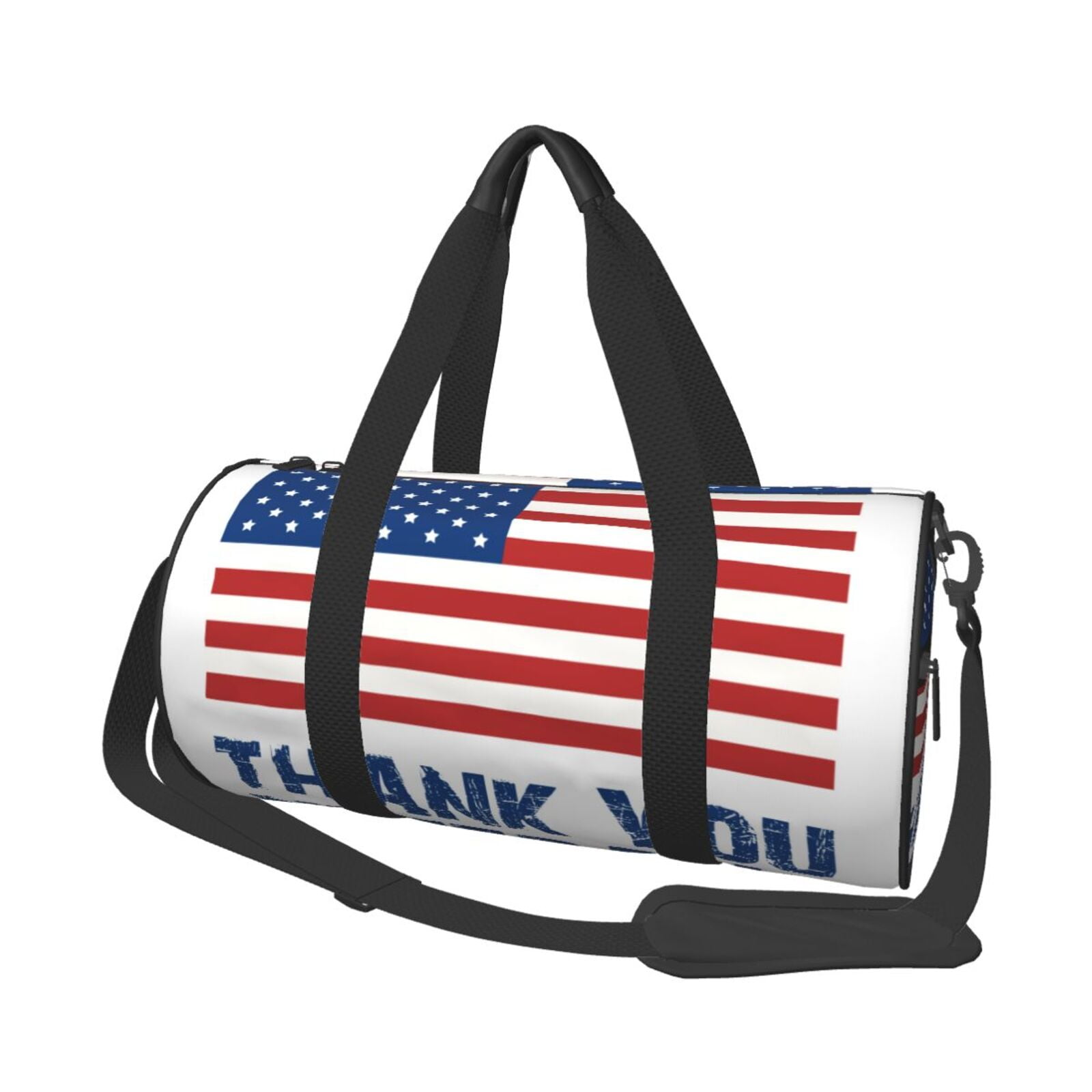 Fotbe Thank You Veterans Pattern Foldable Sports Gym Bag with Wet Dry