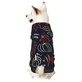 thumbnail image 1 of Fotbe Thanksgiving Print Small Dog Sweater Hoodies Pet Grey Hooded Soft Fleece Sweatshirts with Pocket Fall Winter Puppy Cat Sweaters Warm Clothes-Large, 1 of 7