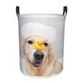 thumbnail image 1 of Fotbe The Dog Is Sitting In A Bubble Bath Pattern Laundry Basket with Handles, Waterproof Large Laundry Hamper, Wash Bag for Corner Dorm, Rolling Laundry Basket with Handles-Medium, 1 of 6