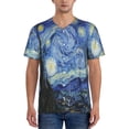 thumbnail image 1 of Fotbe The Starry Night Baseball Jersey Shirt for Men and Women, Casual Short Sleeves Button Down T-Shirt-Large, 1 of 9