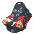 thumbnail image 1 of Fotbe Three Cute Christmas Gnomes Pattern Car Seat Covers for Babies, Nursing Breastfeeding Cover Infant Carseat Canopy, Soft Stretchy Carrier Cover, 1 of 7