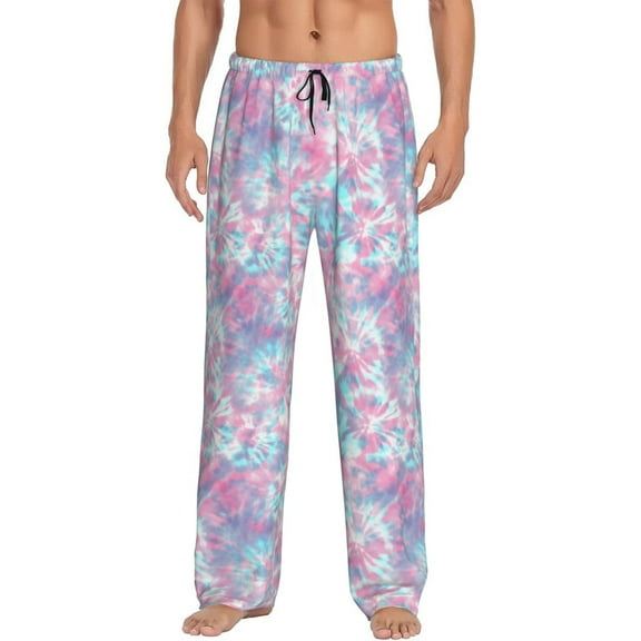 Fotbe Tie Dye Men's Pajama Pants,Sleepwear Pants,Pj Bottoms Drawstring And Pockets-Medium
