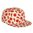 thumbnail image 1 of Fotbe Tomatoes And Chili Flat Bill Visor Cap Classic Snapback Hat Polyester Foam Trucker Hat Trucker Cap Adjustable Baseball Cap, 1 of 9