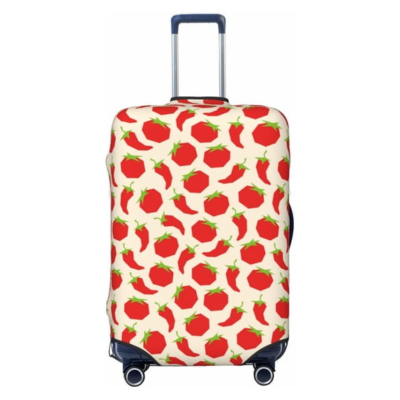 Fotbe Tomatoes And Chili Luggage Cover Protector,Suitcase Protector,Scratch and Dirt Resistant,Fits 18-32 Inch Luggage-Large