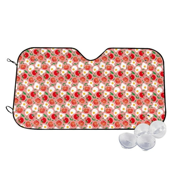Fotbe Tomatoes Car Windshield Sunshade | Sun Visor Protector Front Window Shade, Keeps Out UV Rays, Keeps Your Vehicle Cool-Medium