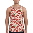 thumbnail image 1 of Fotbe Tomatoes Pattern Men's Quick Dry Workout Tank Top Gym Muscle Tee Fitness Bodybuilding Sleeveless T Shirt Breathable Workout Shirt-3X-Large, 1 of 9