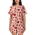 thumbnail image 1 of Fotbe Tomatoes Print Pajama Set for Women 2 Piece Loungewear Short Sleeve Tops and Shorts Set Soft Sleepwear-XX-Large, 1 of 7