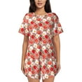 thumbnail image 1 of Fotbe Tomatoes Print Pajama Set for Women 2 Piece Loungewear Short Sleeve Tops and Shorts Set Soft Sleepwear-XX-Large, 1 of 7