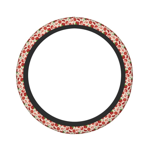 Fotbe Tomatoes Steering Wheel Cover Universal 15 in Car Accessories for Men Women,Steering Wheel Protector Comfortable Protective Case for SUV Sedan Decor