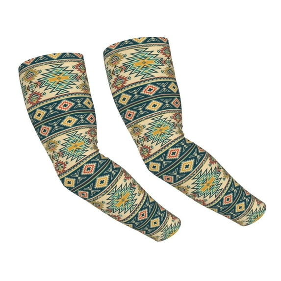 Fotbe Traditional Tribal Aztec1 UV Sun Protection Arm Sleeves - Tattoo Cover Up - Basketball Arm Sleeve UPF 50 Cooling for Men Women