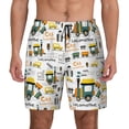 thumbnail image 1 of Fotbe Transportation Cartoon Men’s Swim Trunks Quick Dry Swim Shorts Board Shorts with Mesh Lining-XX-Large, 1 of 9