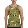 thumbnail image 1 of Fotbe Transportation Prints Pattern Men's Quick Dry Workout Tank Top Gym Muscle Tee Fitness Bodybuilding Sleeveless T Shirt Breathable Workout Shirt-Medium, 1 of 9
