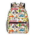 thumbnail image 1 of Fotbe Transports with Animals Pattern Casual Backpack for School, Travel, and Outdoor Activities - Durable, Lightweight, and Comfortable, 1 of 5