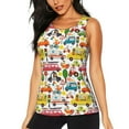 thumbnail image 1 of Fotbe Transports with Animals Womens Loose Fit Casual Flowy Slim-Fit Tank Tops Athletic Round Neck Trendy Sleeveless Summer Tops for Gym and Yoga-, 1 of 9