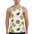 thumbnail image 1 of Fotbe Travel Elements Pattern Men's Quick Dry Workout Tank Top Gym Muscle Tee Fitness Bodybuilding Sleeveless T Shirt Breathable Workout Shirt-Small, 1 of 9