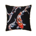thumbnail image 1 of Fotbe Tricolor Koi Fish Trio Pattern Velvet Decorative Throw Pillow Covers with Elegant Piping, Soft Plush Cushion Cover for Sofa, Bed, Car, Office-20"x20", 1 of 8