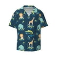 thumbnail image 1 of Fotbe Tropical Animals print Short Sleeve Button Down Shirts for Men Casual Summer Beach Wrinkle Free Shirt-Large, 1 of 7
