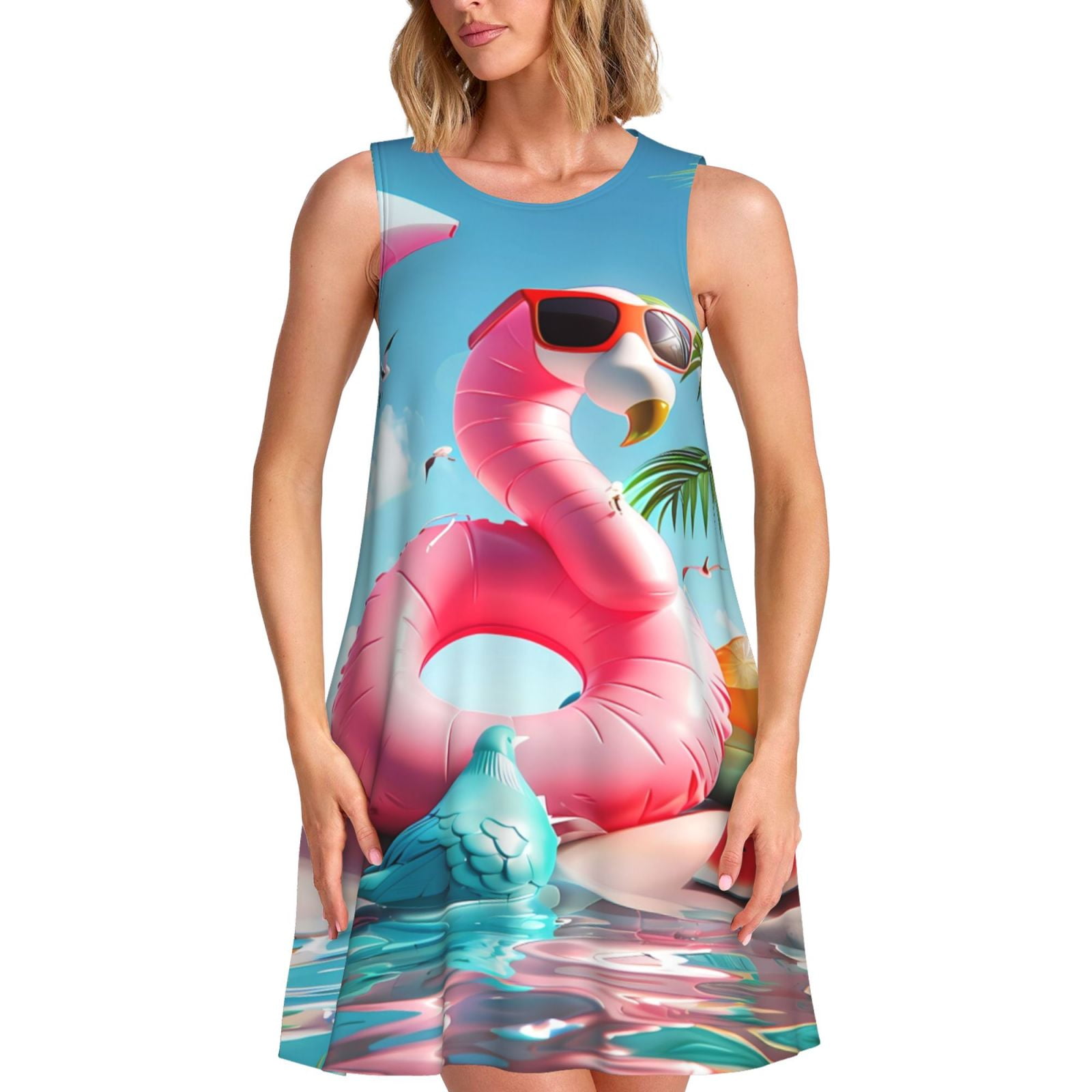 Floral Stripe Float Dress main image 0