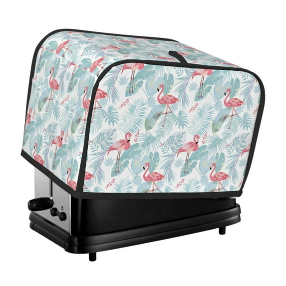 Fotbe Tropical Flamingo for Two Slice Toaster Cover, Fingerprint Protector, Super Soft Appliance Cover And Dust Cover,Bread Dust Cover & Fingerprint Protection