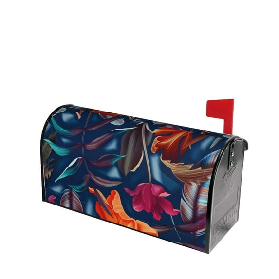 Fotbe Tropical Flower Mailbox Covers Post Letter Box Cover Garden Decor Standard Size-21x18 in