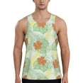 thumbnail image 1 of Fotbe Tropical Flowers Pattern Men's Quick Dry Workout Tank Top Gym Muscle Tee Fitness Bodybuilding Sleeveless T Shirt Breathable Workout Shirt-Large, 1 of 9