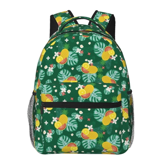 Fotbe Tropical Fruit Pattern Casual Backpack for School, Travel, and Outdoor Activities - Durable, Lightweight, and Comfortable