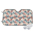 thumbnail image 1 of Fotbe Tropical Leaves Car Windshield Sunshade | Sun Visor Protector Front Window Shade, Keeps Out UV Rays, Keeps Your Vehicle Cool-Medium, 1 of 7