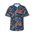 thumbnail image 1 of Fotbe Tropical Leaves Hawaiian Shirt for Men Unisex Summer Beach Casual Short Sleeve Cotton Linen Button Down Shirts-X-Large, 1 of 9