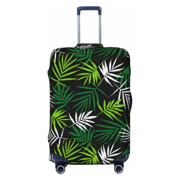 Fotbe Tropical Leaves1 Luggage Cover Protector,Suitcase Protector,Scratch and Dirt Resistant,Fits 18-32 Inch Luggage-Large