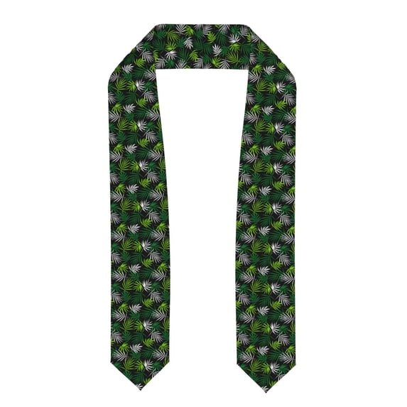 Fotbe Tropical Leaves1 Printed Class of 2024 Graduation Stole
