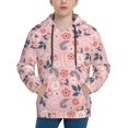 thumbnail image 1 of Fotbe Tropical Plants Pattern Youth Pullover Hooded Sweatshirt, Boys Hoodie, Kangaroo Pocket Hoodie for Kids Girls -Medium, 1 of 6