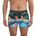 thumbnail image 1 of Fotbe Tropical Poolside Relaxation Men’s Total Support Pouch Boxer Briefs, X-Temp Cooling, Moisture-Wicking Underwear, Regular, Long-leg and Trunk-Large, 1 of 6