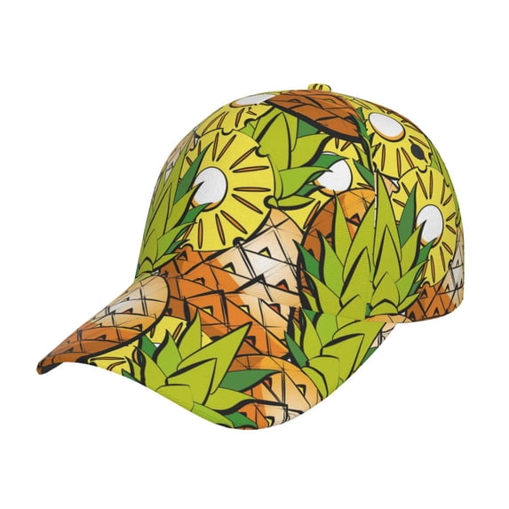 Fotbe Tropical Summer Fruit Baseball Cap, Tropical Summer Fruit Print Dad Hat,Outdoor Hat,Adjustable Sports Cap, Perfect For Activities