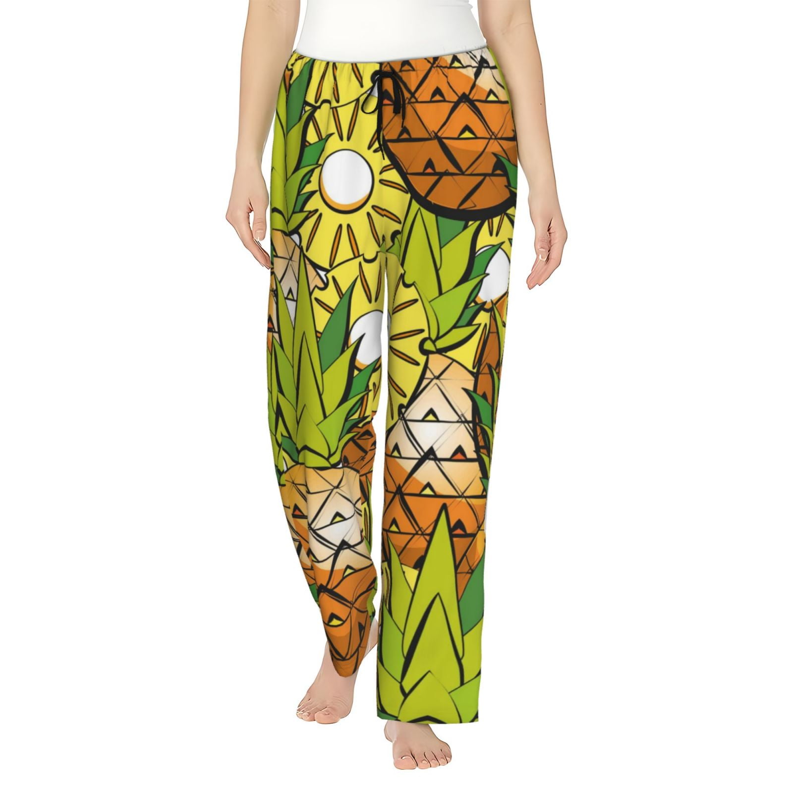 Fotbe Tropical Summer Fruit Women's Pajama Pants,Sleepwear Pants,Pj