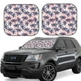 thumbnail image 1 of Fotbe Tropics Palm Trees 2-Piece Car Windshield Sun Shade | Sun Blocker for Car Windshield | Foldable Automotive Interior Accessories for Sun Protection-Small, 1 of 7