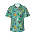 thumbnail image 1 of Fotbe Trucks And Excavators Hawaiian Shirt for Men Unisex Summer Beach Casual Short Sleeve Cotton Linen Button Down Shirts-3X-Large, 1 of 5