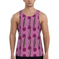 thumbnail image 1 of Fotbe Tulips Flowers Pattern Men's Quick Dry Workout Tank Top Gym Muscle Tee Fitness Bodybuilding Sleeveless T Shirt Breathable Workout Shirt-, 1 of 9