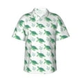 thumbnail image 1 of Fotbe Turtle Hawaiian Shirt for Men Unisex Summer Beach Casual Short Sleeve Cotton Linen Button Down Shirts-XX-Large, 1 of 9