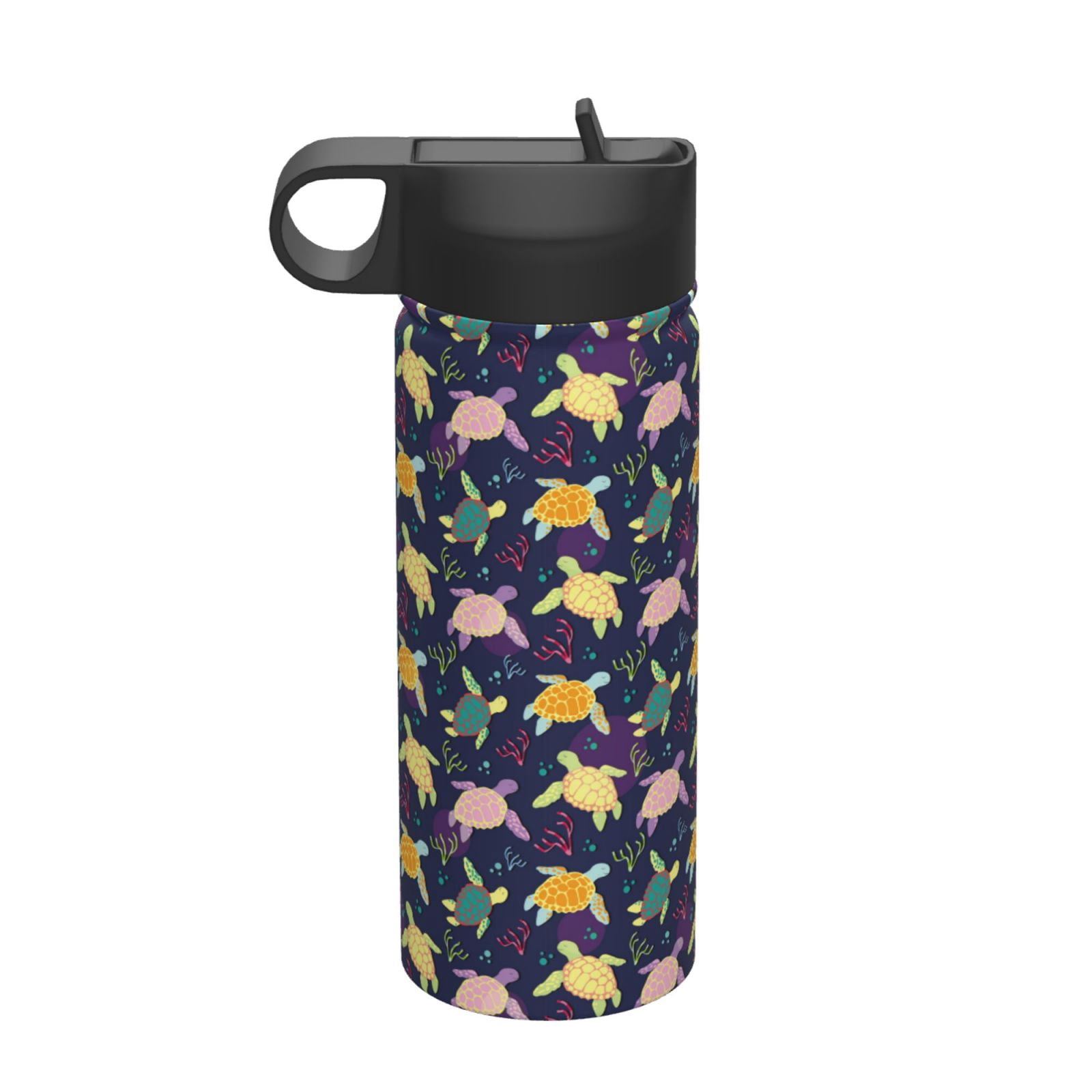 Turtle Shell Kettle Fotbe Turtle Pattern 18oz Sports Insulated Kettle Stainless Steel ...