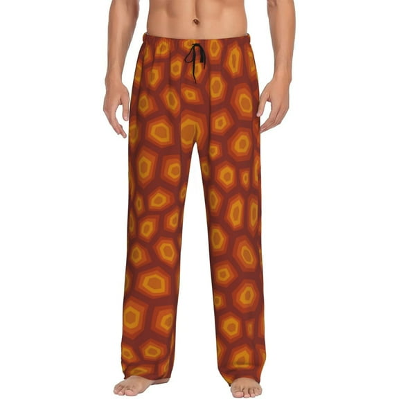 Fotbe Turtle Shell Men's Pajama Pants,Sleepwear Pants,Pj Bottoms Drawstring And Pockets-Small
