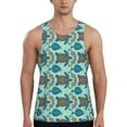 thumbnail image 1 of Fotbe Turtles And Seahorses Pattern Men's Quick Dry Workout Tank Top Gym Muscle Tee Fitness Bodybuilding Sleeveless T Shirt Breathable Workout Shirt-3X-Large, 1 of 9