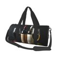 Fotbe Two Bottles Of Red And White Wine Pattern Foldable Sports Gym Bag