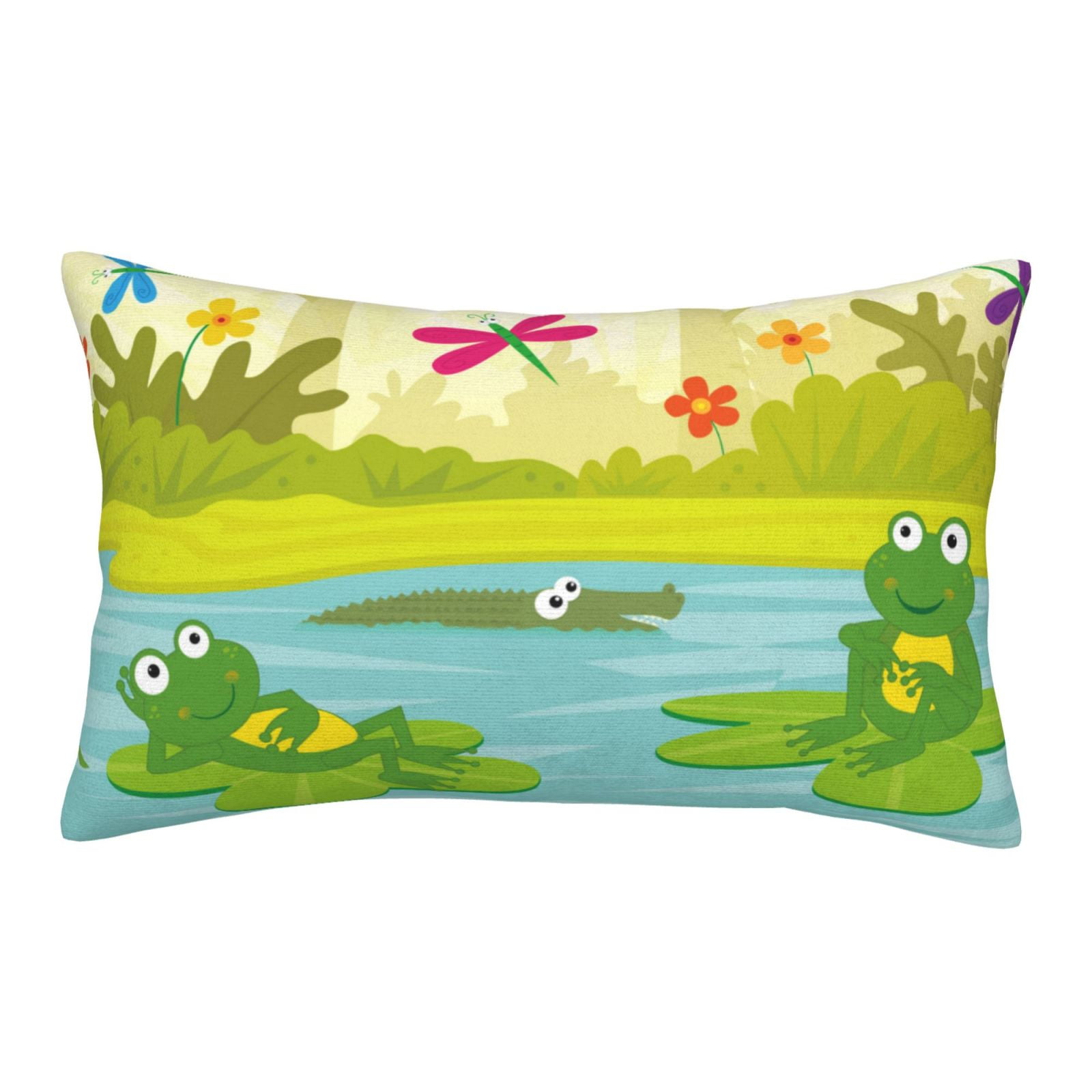 Fotbe Two Frogs Are Sitting On Water Lilies Pillow Cases Envelope