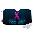 thumbnail image 1 of Fotbe Two Human Hands are Holds Pink Ribbon Awareness Car Windshield Sunshade | Sun Visor Protector Front Window Shade, Keeps Out UV Rays, Keeps Your Vehicle Cool-Medium, 1 of 7