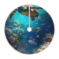 thumbnail image 1 of Fotbe Underwater Fish Turtle Pattern Christmas Tree Skirt, Tree Skirts Plush Christmas Decorations, Christmas Tree Skirts Xmas Decorations Holiday Party Decor-30", 1 of 6