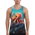 thumbnail image 1 of Fotbe Underwater Plant Octopus Pattern Men's Quick Dry Workout Tank Top Gym Muscle Tee Fitness Bodybuilding Sleeveless T Shirt Breathable Workout Shirt-XX-Large, 1 of 9