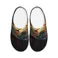 thumbnail image 1 of Fotbe Underwater Treasure Chest Pattern Women's Fuzzy Curly Fur Memory Foam Loafer Slippers Indoor Outdoor Slippers Winter Home Shoes-40/41, 1 of 7
